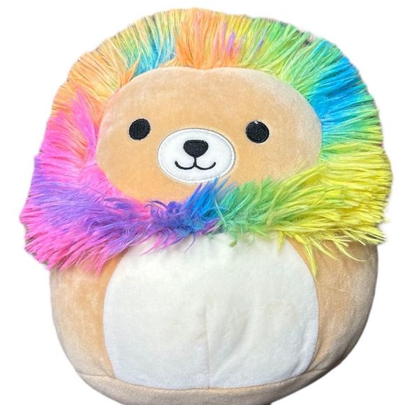 Squishmallows Leonard the Lion Rainbow Tie Dye Stuffed Plush Animal 8" Toy - Picture 1 of 5